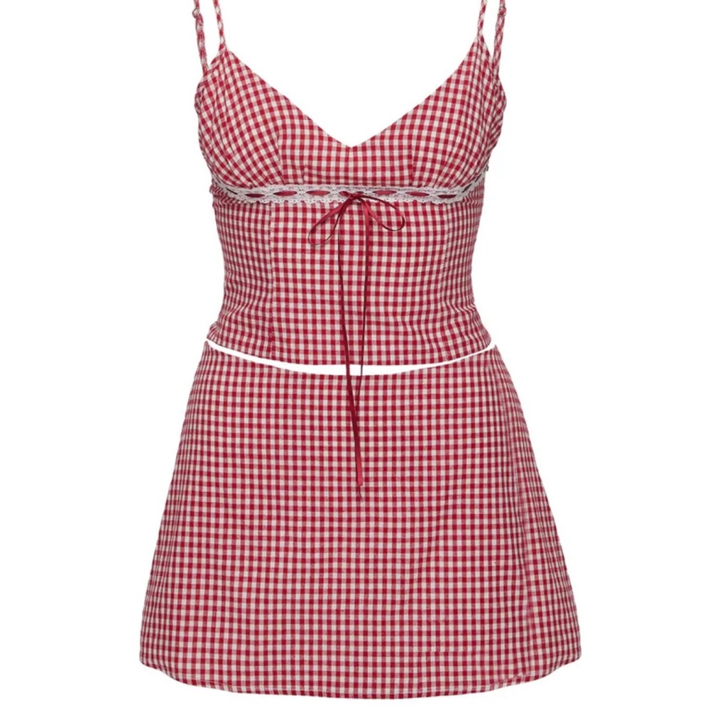 Princess Polly Red Mini Gingham Daydreaming Set